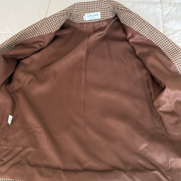 Vintage Alfred Dunner Women’s Blazer Size 8 Brown Houndstooth Wool Blend Lined - Picture 5 of 8
